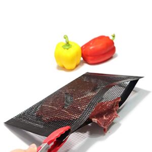 Bluedrop Non Stick Mesh Bag For Grill PTFE Toaster Oven Bags Barbecue Pockets Sheets Pack of 2