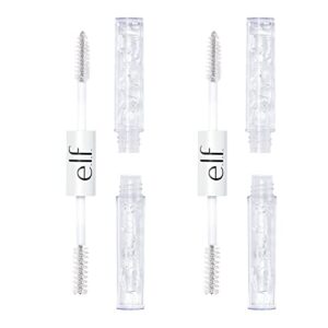 e.l.f. Clear Lash & Brow Mascara 2-Pack, Conditioning Clear Brow & Lash Gel For Grooming, Defining & Separating, Long-Lasting, Vegan & Cruelty-Free