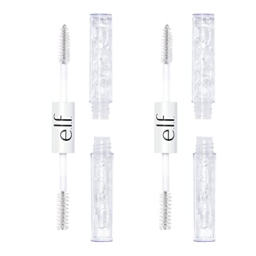 e.l.f. Clear Lash & Brow Mascara 2-Pack, Conditioning Clear Brow & Lash Gel For Grooming, Defining & Separating, Long-Lasting, Vegan & Cruelty-Free
