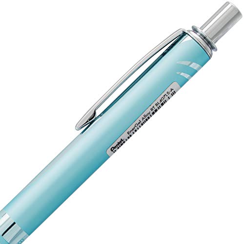 EnerGel™ Alloy RT Gel Pen, Medium Point, 0.7 mm, Turquoise Barrel, Black Ink