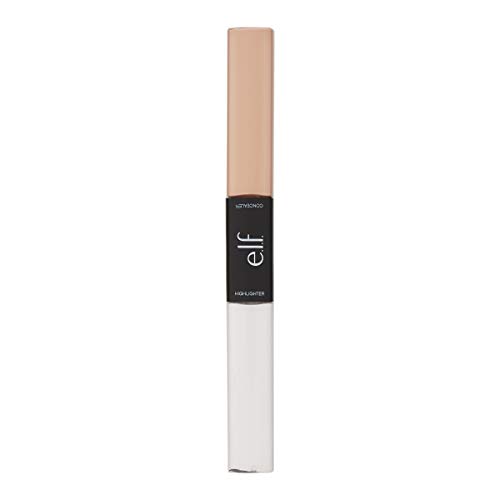 e.l.f. Cosmetics Undereye Concealer and Highlighter, Dual-Ended Stick Conceals Blemishes and Brightens Skin, Medium