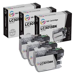 LD Products Compatible Ink Cartridge Replacement for Brother LC3013 LC3013BK High Yield (Black, 3-Pack) for use in MFC-J491DW, MFC-J497DW, MFC-J690DW, MFC-J895DW