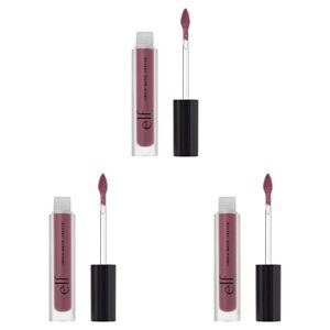 e.l.f. cosmetics liquid matte lipstick, highly pigmented, quick drying & smudge proof, nourish & soften, diamond-shaped wand, wine tour (pack of 3)