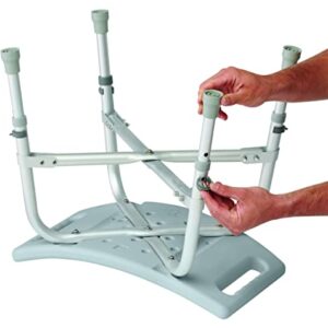 Medline Heavy Duty Shower Chair Bath Bench Without Back, Bariatric Bath Chair Supports up to 550 Lbs