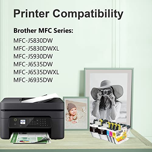 Miss Deer Compatible LC3029 Ink Cartridges Replacement for Brother Ink Cartridges LC 3029 XXL LC 3029XXL for MFC-J5830DW MFC-J6535DW MFC-J5930DW MFC-J6935DW MFC-J5830DWXL (2 BK 1 C 1 Y 1 M) 5-Pack