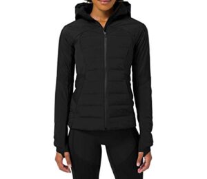 lululemon down for it all jacket (black, 4)