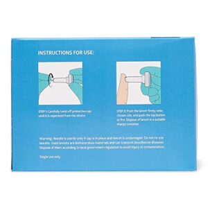 Medline Safety Lancets, Push-Button Activation, 28G x 1.6 mm, 100 Count