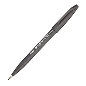 Pentel Arts Sign Pen Touch, Fude Brush Tip, Black Ink , Box of 12 (SES15-NA)