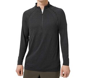 lululemon athletica mens metal vent tech 12 zip long sleeve shirt (deep coal, m),medium