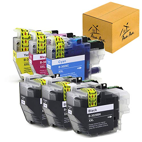 LC3029 Ink Cartridge Replacement for Brother LC3029XXL LC3029 Work with Brother MFC-J6935DW MFC-J5830DW MFC-J5830DWXL MFC-J6535DW MFC-J6535DWXL MFC-J5930DW (Black, Cyan, Magenta, Yellow, 6 Pack)