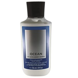 bath and body works ocean men’s signature collection 24 hr moisture super smooth body lotion with shea butter, coconut oil and vitamin e 8 fl oz / 236 ml
