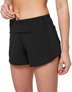 lululemon speed up short mid-rise 4″ lined (color 000, 2)