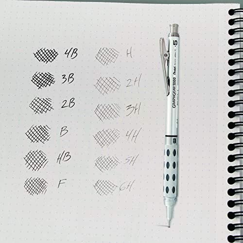 Pentel Super Hi-Polymer Lead Refills, 0.5mm, 12 Leads per Tube, Black (C505-HB)