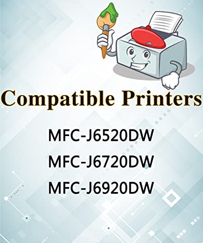 MM MUCH&MORE Ink Cartridge Replacement for Brother LC109 XXL LC109BK LC109XXL LC-109 LC105 LC105XXL LC-105 Work with MFC-J6520DW J6720DW J6920DW Printer (2 Black + Cyan + Magenta + Yellow)