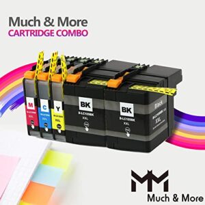 MM MUCH&MORE Ink Cartridge Replacement for Brother LC109 XXL LC109BK LC109XXL LC-109 LC105 LC105XXL LC-105 Work with MFC-J6520DW J6720DW J6920DW Printer (2 Black + Cyan + Magenta + Yellow)