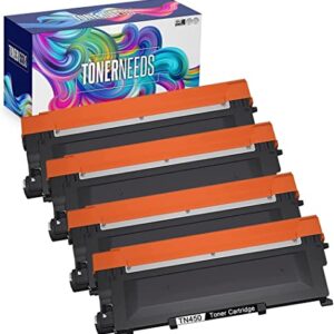 TONERNEEDS Compatible Brother TN450 Cartridge – Toner Replacement for TN-450 TN420 TN-420 to use with HL-2270DW HL 2280DW HL2230 2240 MFC-7360N MFC 7860DW DCP-7065DN IntelliFax 2840 (Black, 4 Pack)