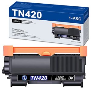 tn-420 tn 420 tn420 toner cartridge, alumuink replacement for brother tn-420 toner cartridge for hl-2270dw hl-2280dw mfc-7360n dcp-7065dn intellifax 2840 hl-2240 toner printer, tn420 ink(black,1pack)
