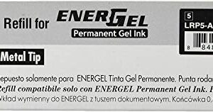 Pentel Refill Ink - For EnerGel PRO Permanent Gel Pen, (0.7mm) Medium Line, Black Ink - LRP7-A