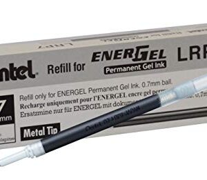 Pentel Refill Ink - For EnerGel PRO Permanent Gel Pen, (0.7mm) Medium Line, Black Ink - LRP7-A