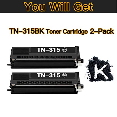 2-Pack Compatible Black Printer Toner Cartridge Used for Brother TN315 TN310BK TN315BK TN-315BK TN-310BK Use for Brother 9970CDW 9560CDW 9460CDN L4570CDWT 4570CDW 4150CDN 4140CN, Sold by Etechwork