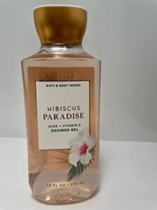 bath and body works hibiscus paradise shower gel wash 10 ounce full size,pink