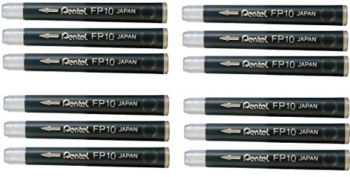 Pentel Arts Pocket Brush Refills, Black Ink / Value Set of 12 （With Our Shop Original Product Description）