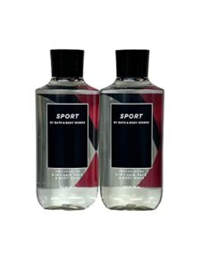 bath and body works for men 3-in-1 hair, face & body wash – value pack lot of 2 – full size (sport)