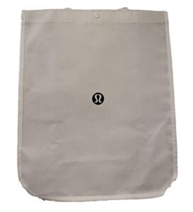 lululemon large reusable tote carryall gym bag (white/silver)