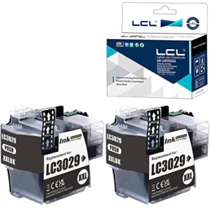 lcl compatible ink cartridge replacement for brother lc3029 xxl lc3029bk high yield mfc-j5830dw j5830dwxl j5930dw j6535dw j6535dwxl j6935dw (2-pack black)