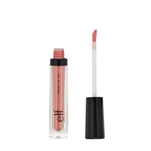 e.l.f., tinted lip oil, long lasting, sheer coverage, non-greasy, non-sticky, moisturizes, hydrates, adds shine, nude kiss, infused with jojoba, apricot and vitamin e, 0.1 oz