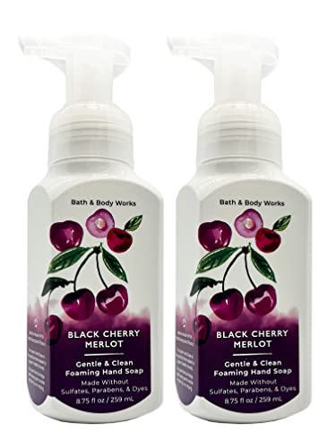 Bath and Body Works Gentle Foaming Hand Soap, Black Cherry Merlot 8.75 Ounce (2-Pack)