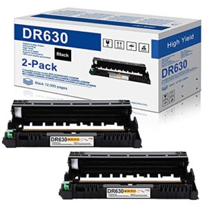 2-pack black compatible drum unit replacement for brother dr630 dr-630 to use with dcp-l2520dw dcp-l2540dw hl-l2300d hl-l2305w hl-l2320d hl-l2340dw hl-l2360dw hl-l2380dw hl-l2680w mfc-l2700dw printer