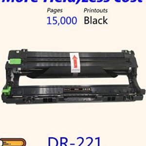 1-Pack Compatible DR-221CL Drum Unit Replacement for Brother DR221CL DR-221 DR221 Imaging Used for TN221 Toner HL-3140cw HL-3170cdw HL-3180CDW MFC-9130cw MFC-9330cdw MFC-9340cdw DCP-9020CDN Printer