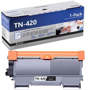 mandboy compatible replacement for brother tn-420 tn420 toner-cartridge (black), work with dcp-7060d intellifax-2840 2940 hl-2220 mfc-7360n printer cartridge, 1-pack