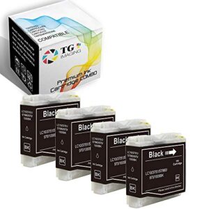 tg imaging 4-pack compatible lc51 ink cartridge lc-51 (4xblack) replacement for dcp-130c dcp-330c dcp-350c dcp-540cn dcp-560cn mfc-235c fax-1360 fax-2480c mfc-240c inkjet printer
