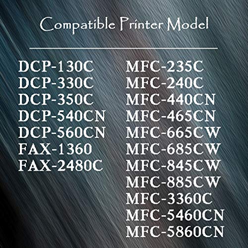 TG Imaging 4-Pack Compatible LC51 Ink Cartridge LC-51 (4xBlack) Replacement for DCP-130C DCP-330C DCP-350C DCP-540CN DCP-560CN MFC-235C FAX-1360 FAX-2480C MFC-240C Inkjet Printer