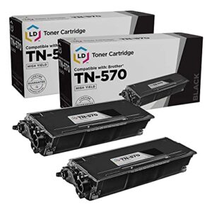 ld products compatible toner cartridge replacement for brother tn570 high yield (black, 2-pack)