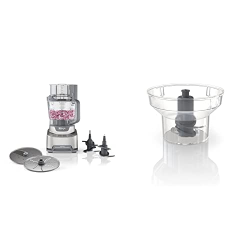 Ninja NF701 Professional XL Food Processor, 1200 Peak-Wattage & Dough. 12-Cup Processor Bowl, Feed Chute/3-Part Pusher, 2 Blades & 2 Discs, Silver & XSKBWLNBWL Professional XL Food Processor