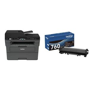 brother compact monochrome laser all-in-one multi-function printer, mfcl2710dw with high yield black