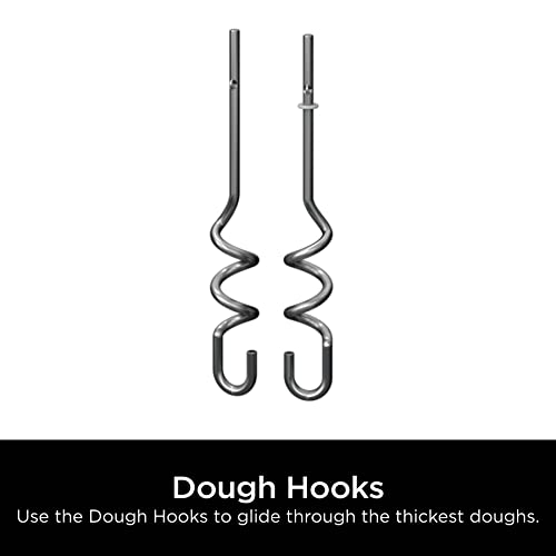 Ninja XSKDOUGHHK Foodi Dough Hooks for Power Mixer System (CI100 Series), Stainless Steel