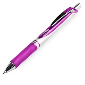 Pentel EnerGel XM BL77 - Retractable Liquid Gel Ink Pen - 0.7mm - 54% Recycled - Magenta - Pack of 3