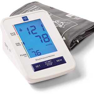 Medline Automatic Digital Blood Pressure Monitor with Standard Adult Cuff for Upper Arm, with Large LED Display, Batteries Included, Great for Home Use, Professional Medical Use