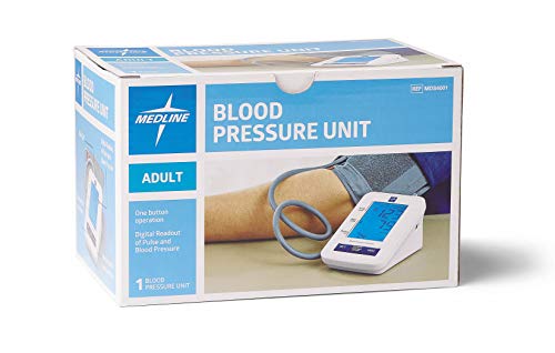 Medline Automatic Digital Blood Pressure Monitor with Standard Adult Cuff for Upper Arm, with Large LED Display, Batteries Included, Great for Home Use, Professional Medical Use