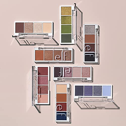 e.l.f. Bite-Size Eyeshadow, Ultra-Pigmented Eye Makeup Quad, 4 Matte & Shimmer Shades, Creamy & Blendable Powder, Hot Jalapeño, 0.12 Oz