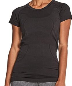 lululemon athletica swiftly tech short sleeve shirt 2.0 (black, size 6)