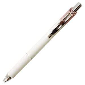 pentel energel clena retractable liquid gel pen, micro fine point 0.4mm needle tip, black ink, classical pink body (bln74lp-a)