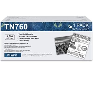tn-760 tn760 toner cartridge high yield black – yois compatible tn 760 toner cartridge replacement for brother tn760 mfc-l2710dw l2750dw dcp-l2550dw hl-l2390dw l2395dw l2370dw/dwxl printer (tn760 1pk)