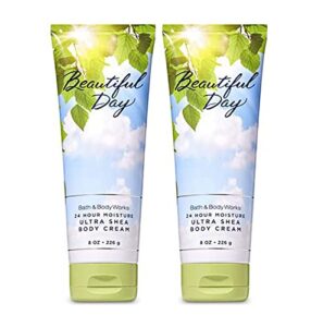 bath and body works beautiful day body cream ultimate hydration gift set for women 2 pack 8 oz. (beautiful day)