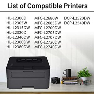 Hydr (Black,1-Pack) Compatible TN-630 MICR Toner Cartridge Replacement for Brother TN630 HL-L2300D HL-L2305W HL-L2315DW Printer Toner Cartridge