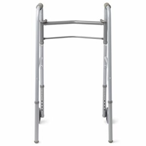 Medline Easy Care Two-Button Folding Walkers With 5" Wheels